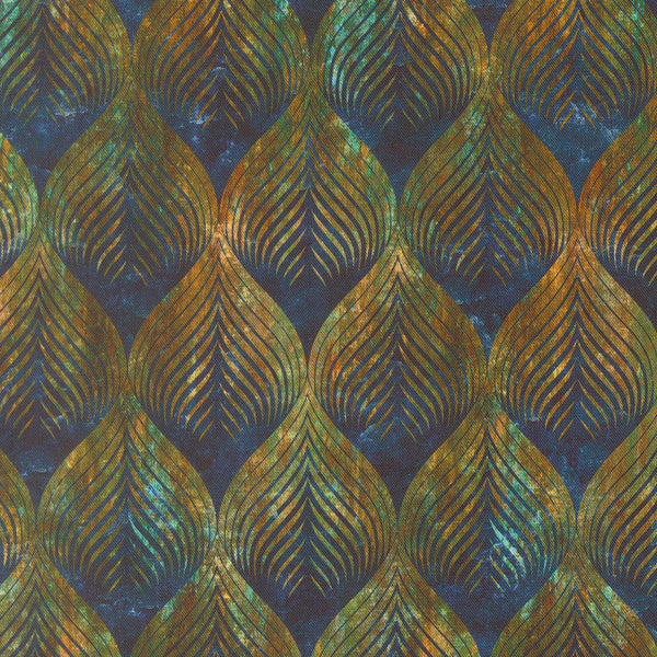 Tranquil Patina – Layered Leaves – Verdigris – 48118 14
