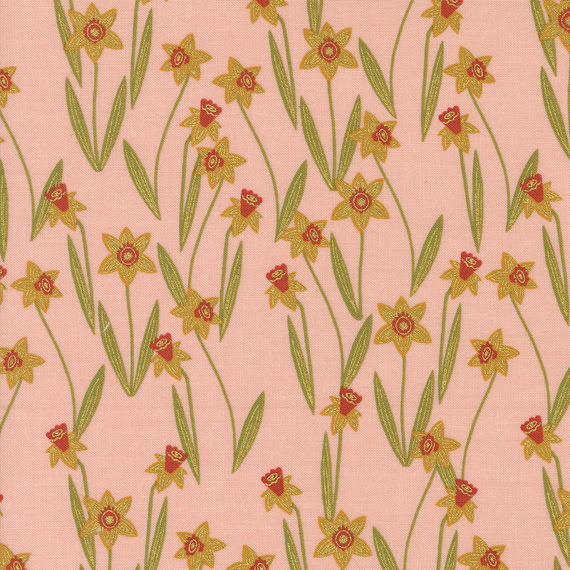 Bee Garden - Daffodils Rose Metallic