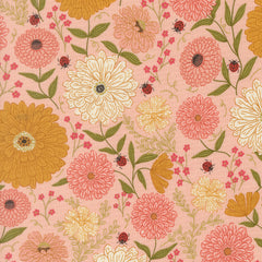 Ladybug Whimsy - Ladybug Garden Floral Blush