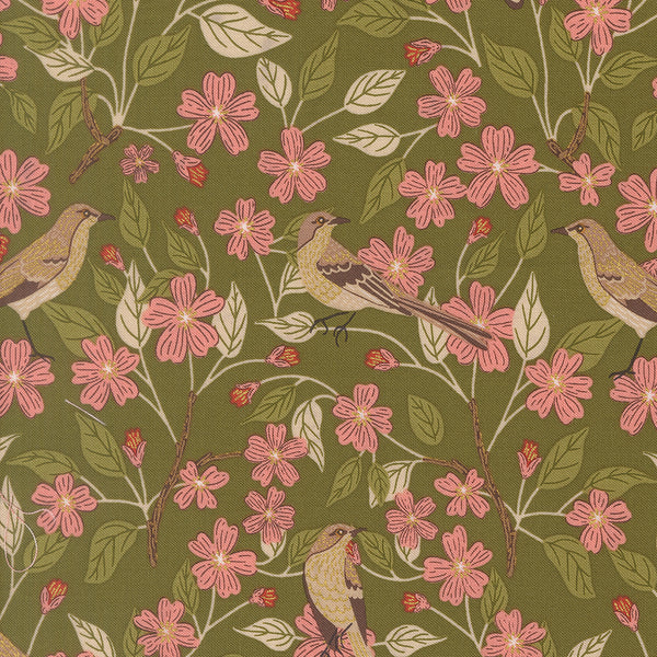 Ladybug Whimsy - Songbird Blossoms Olive
