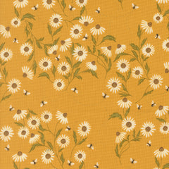 Ladybug Whimsy - Buzzing Daisies Golden