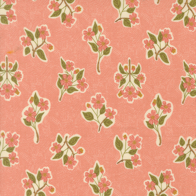 Ladybug Whimsy - Little Blossoms Coral