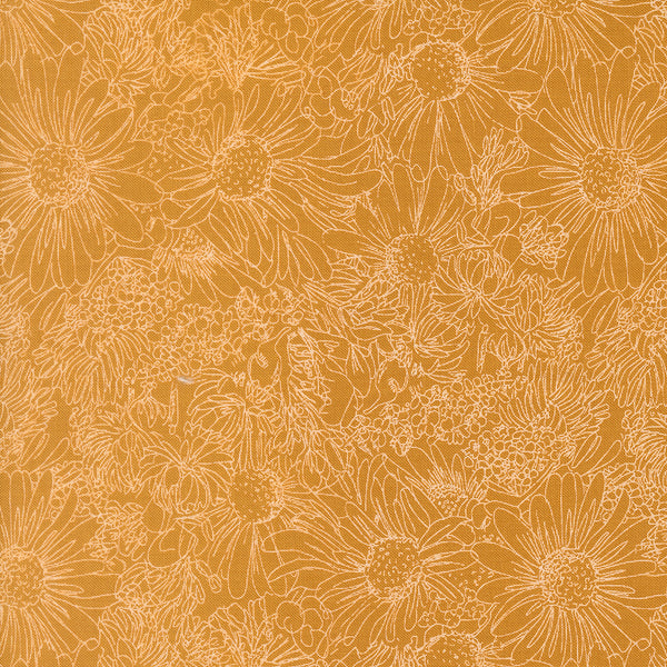 Ladybug Whimsy - Wildflower Sketch Mustard