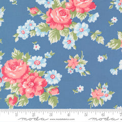 A Cat Named Stitched - Blooming Florals in Blue