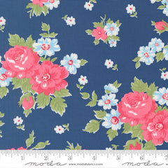 A Cat Named Stitched - Blooming Florals in Sea