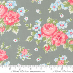 A Cat Named Stitched - Blooming Florals in Grey