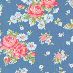 A Cat Named Stitched - Blooming Florals in Blue