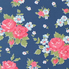 A Cat Named Stitched - Blooming Florals in Sea