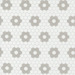 A Cat Named Stitched - Hexies in Cream/Grey