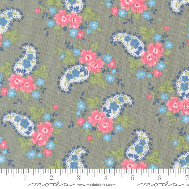 A Cat Named Stitched - Sweet Paisley in Grey