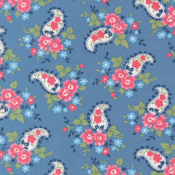 A Cat Named Stitched - Sweet Paisley in Blue