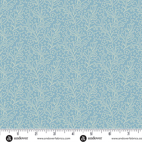 Cozy House - Dainty flowers in chambray