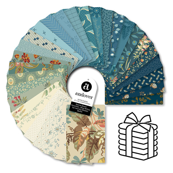 Secret Stash Favourites Blue Willow - Fat Eighth Bundle - 30 pieces
