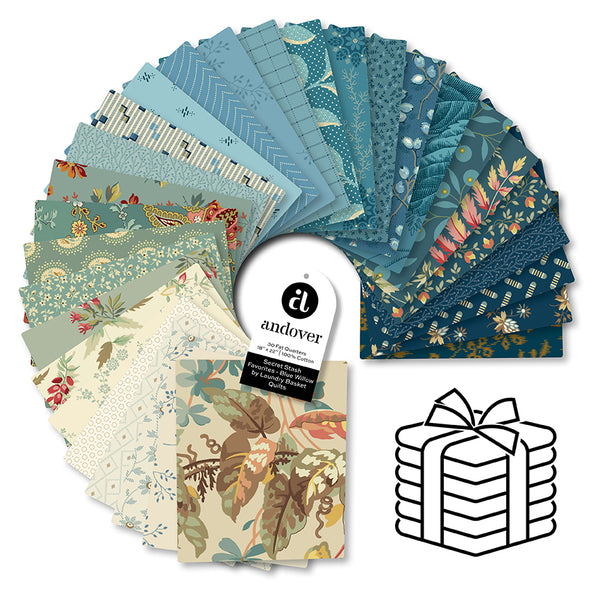 Secret Stash Favourites Blue Willow Fat Quarter Bundle - 30 pieces