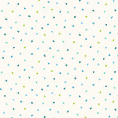 In the Jungle - Blue Stars on Cream