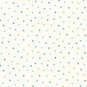 In the Jungle - Blue Stars on Cream