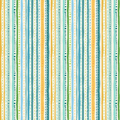 In the Jungle - Doodle Stripe - Blue