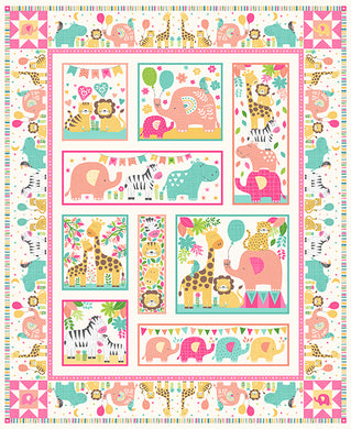 In the Jungle Large Panel - Pink