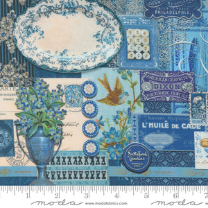 Curated in Color - Collage in Blue