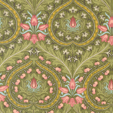 Morris Meadow - Eden Damask - Fennel Green