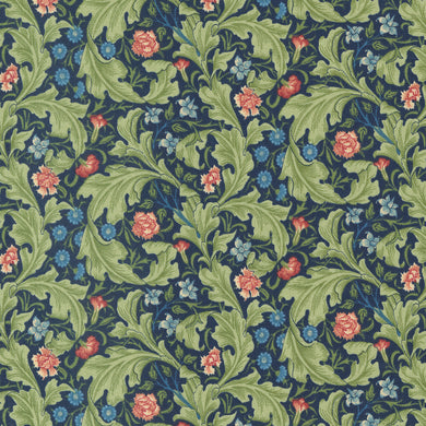 Morris Meadow - Liecester Small Leaf - Kelmscott Blue