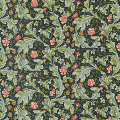 Morris Meadow - Liecester Small Leaf - Damask Black