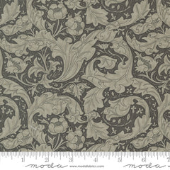 Ebony Suite - Charcoal Button Floral Leaves