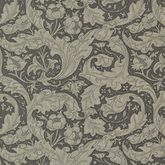 Ebony Suite - Charcoal Button Floral Leaves