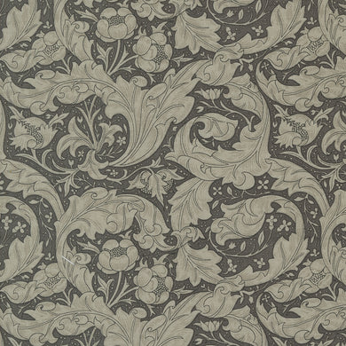Ebony Suite - Charcoal Button Floral Leaves