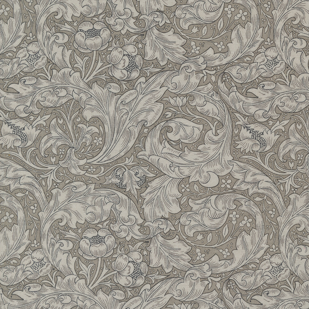 Ebony Suite - Dove Button Floral Leaves