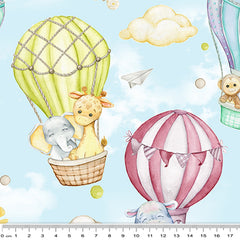 Hot Air Balloons - Blue Backing - 108