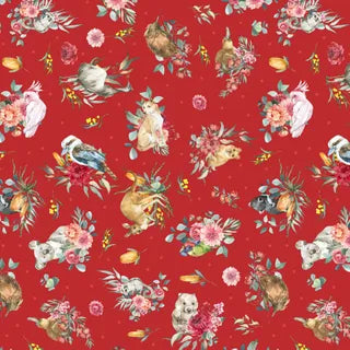 Bush Celebration - Aussie Animals - Red