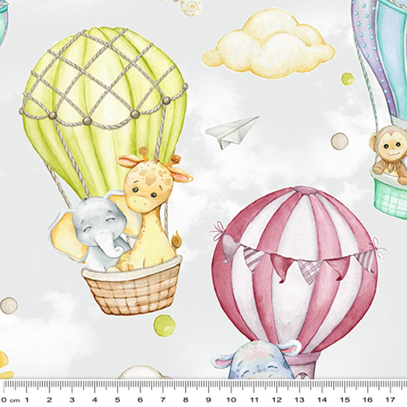 Hot Air Balloons - Grey Backing - 108