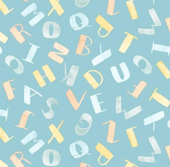 Bunny Love - Alphabet Toss on Teal