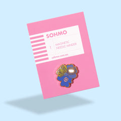 SOHMO Magnetic Needle Minder - Blooms in Blue
