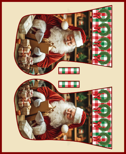 Santa's Presents Stocking Panel