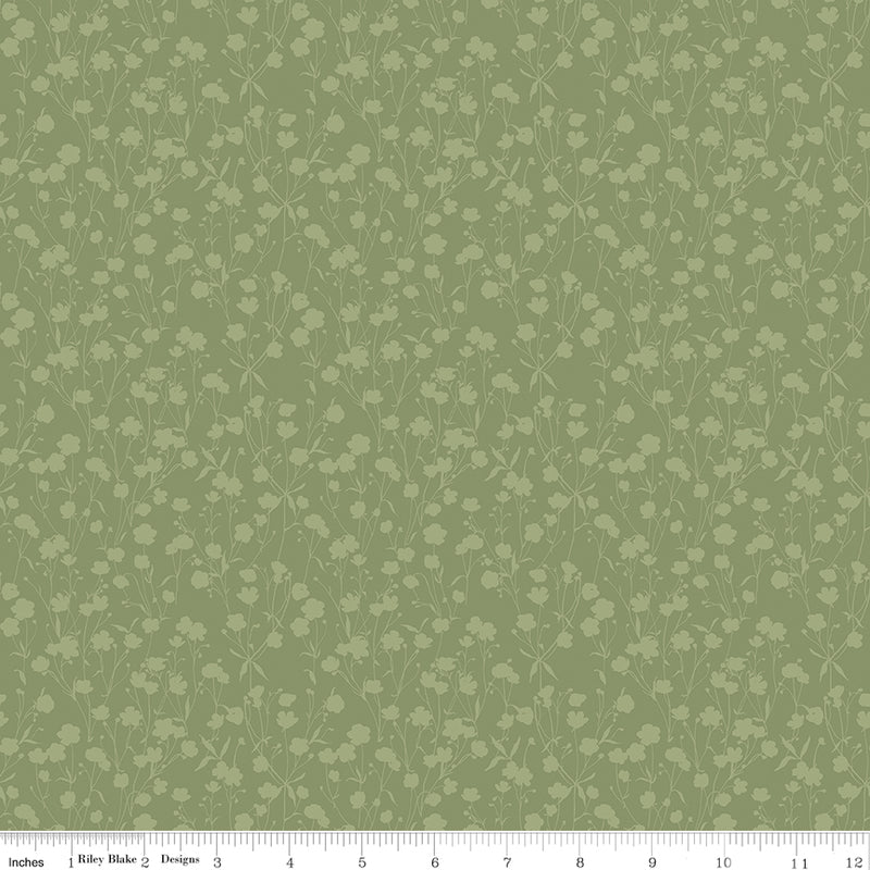 Love Me More - Tiny Floral in Green
