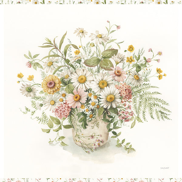 Love Me More Floral Bouquet Panel