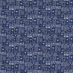 Come Let Us Adore Him - Text Navy