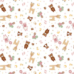 Baby Girl - Animals White