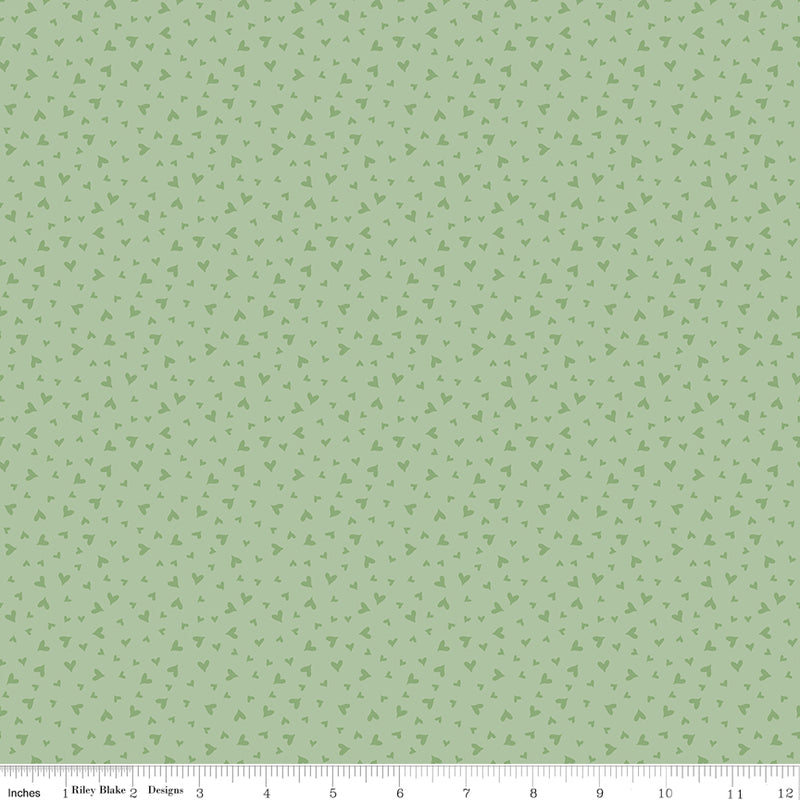 Baby Girl - Hearts Green