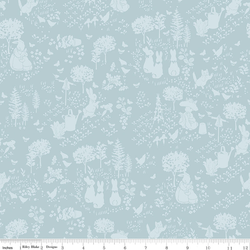 Peter Rabbit & Benjamin Bunny - Garden Blue