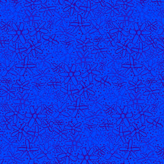 Color Crush - Doodle Flowers Blue