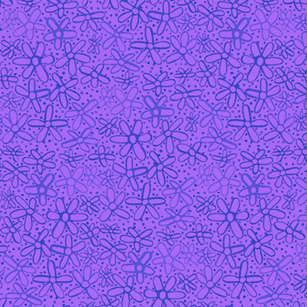 Color Crush - Doodle Flowers Lavender