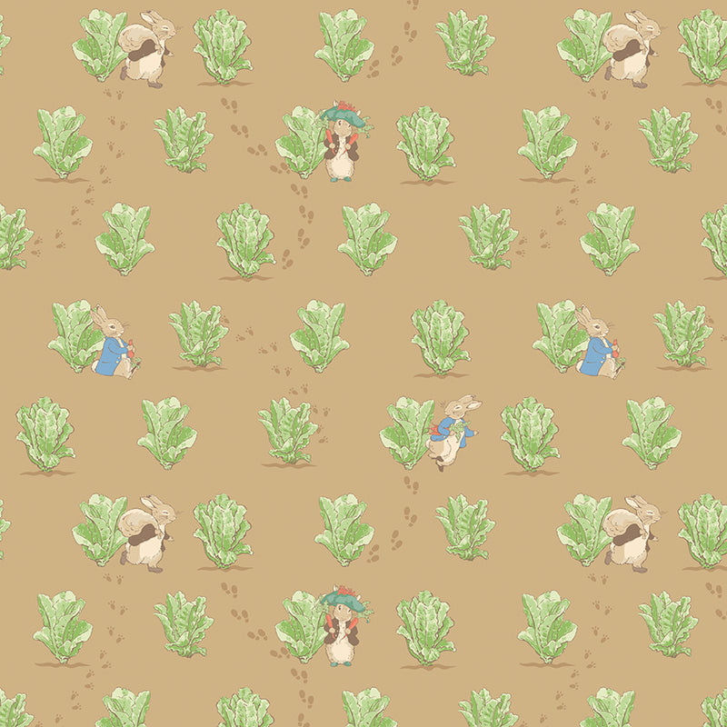 Peter Rabbit & Benjamin Bunny - Lettuce Patch Tan