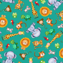 Load image into Gallery viewer, Jungle Paradise - Animal Babies - Teal