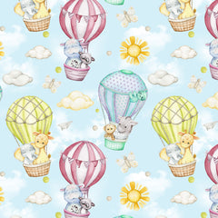 Hot Air Balloons - Blue Backing - 108