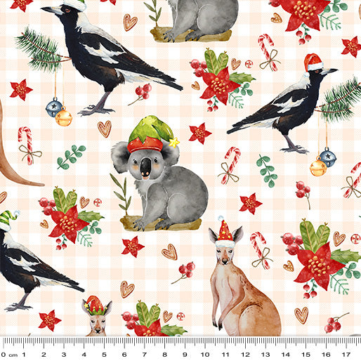 Native Wonderland - Aussie Animals Peach