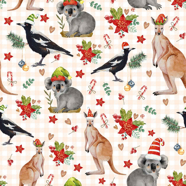 Native Wonderland - Aussie Animals Peach