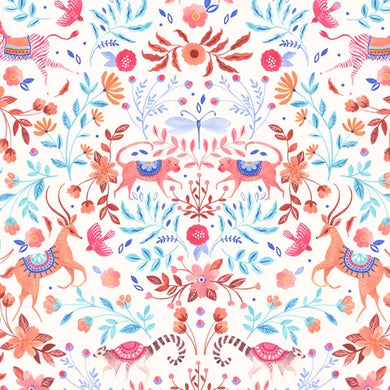 Cloud Forest - Mirrored Animals in White